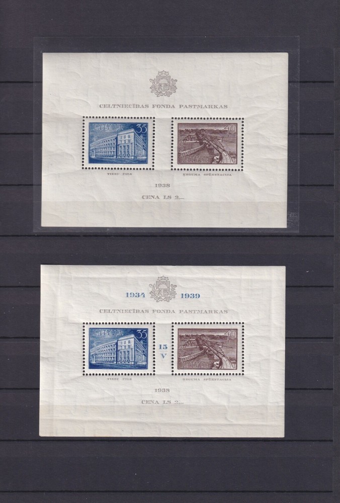 LATVIA 1920/1939 27 COMPLETE SETS + 2 BLOCKS MLH