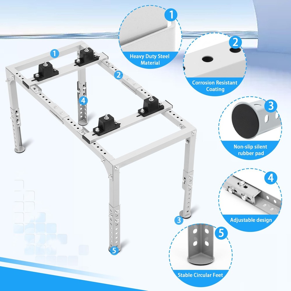 TOPTGO Mini Split Ground Stand, Heavy Duty Adjustable Mini Split Stand Suppor...