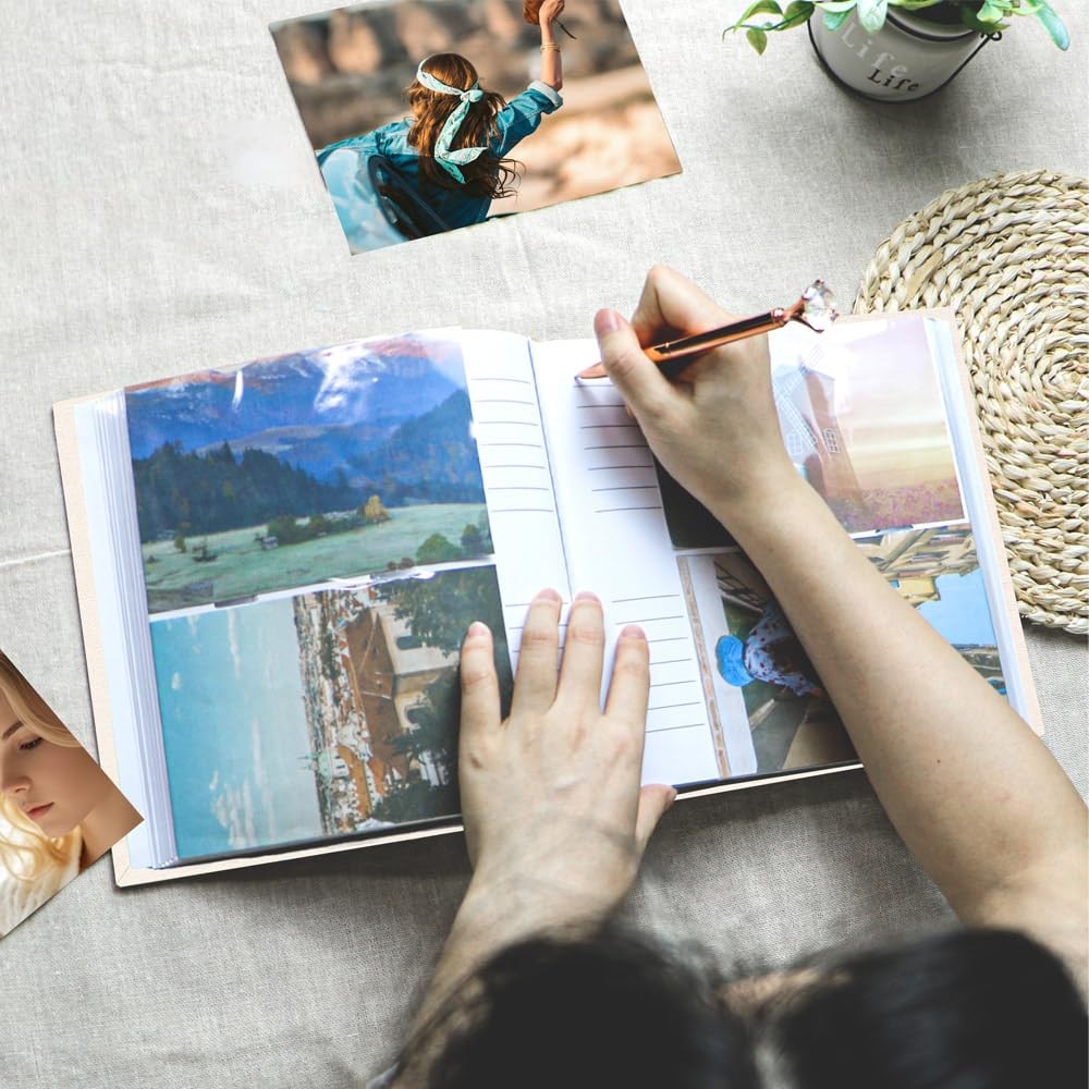 Holoary Photo Album 4x6 200 Photos, Linen Fabric Cover Picture Album