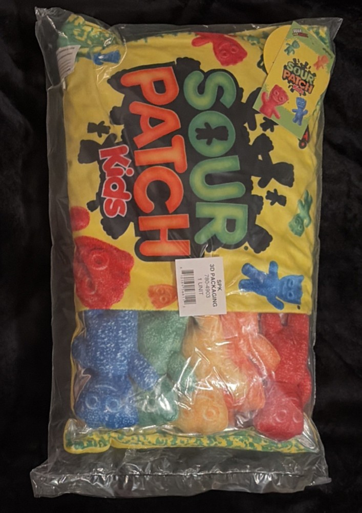 Sour Patch Kids Decorative Pillow Multicolor Candy Print Rectangular Novelty