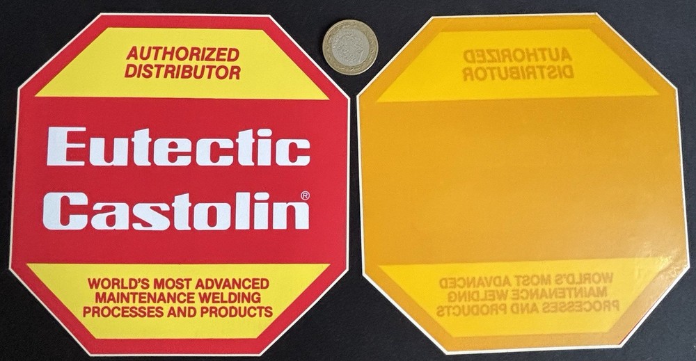 Vintage Decals Eutectic Castolin Distributor Lot Of 2