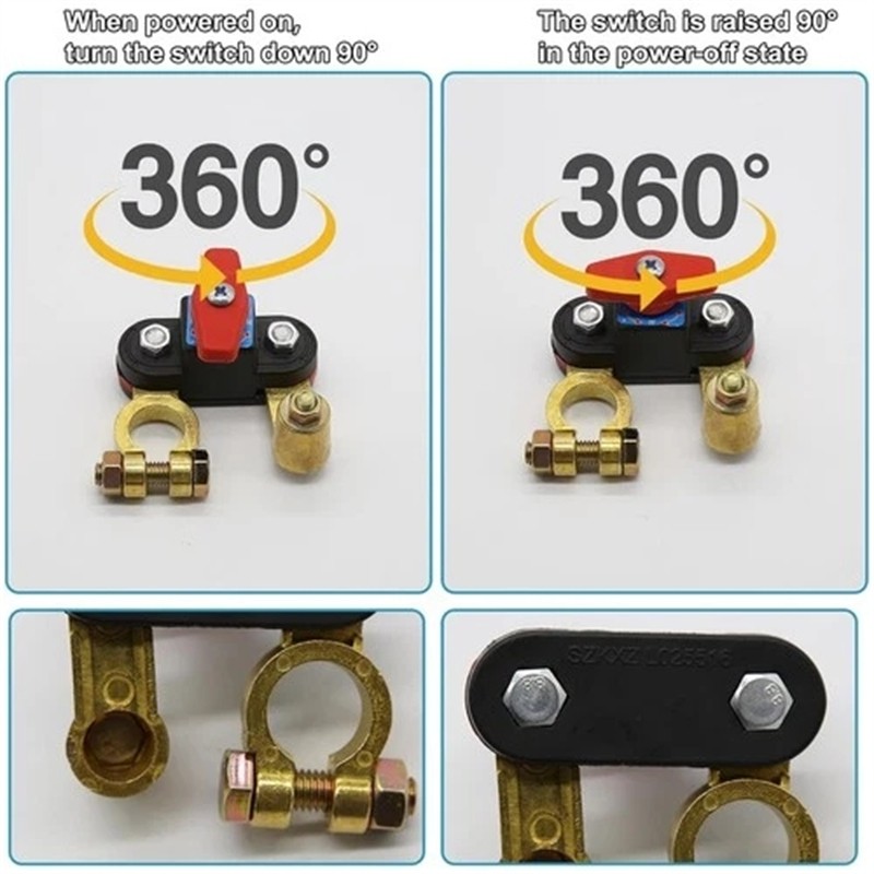 Car Battery Power Cut-Off Switch Breaker, Adjustable Pure Copper Stable Transmis