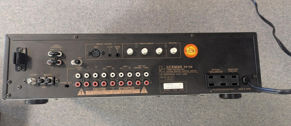 Luxman TP-114 AM/FM Tuner - USED TESTED/WORKING
