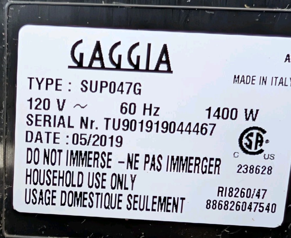 Gaggia Velasca Espresso Machine One-Touch Fully Automatic Grinder Milk Wand