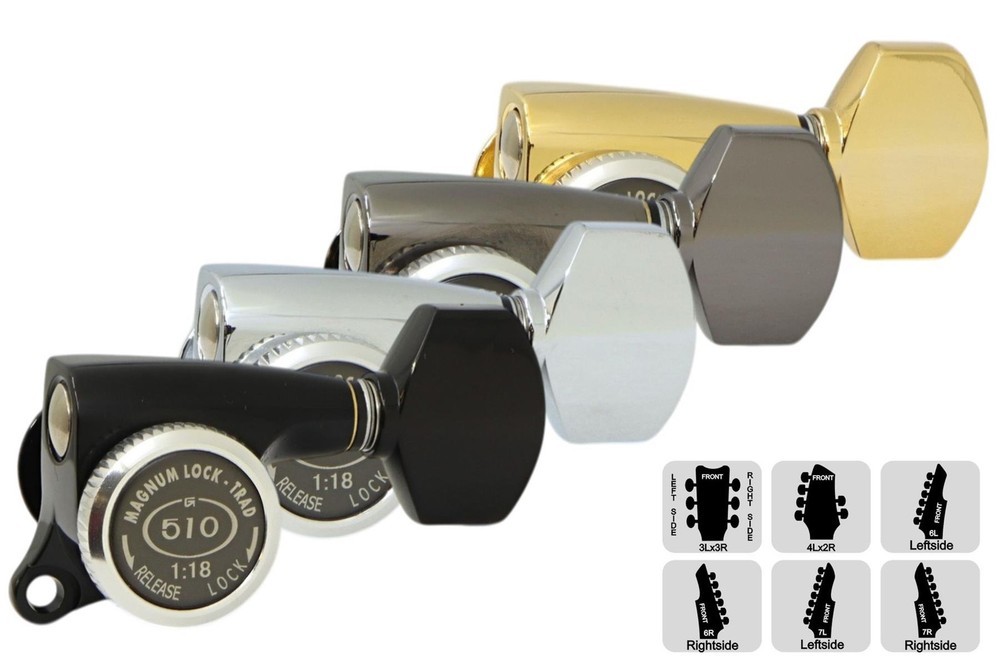 GOTOH SGS510Z-A07 Locking Tuning Machine Small body/knobs - Pre-Configured Sets