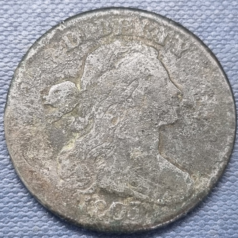 1803 Draped Bust Large Cent 1c Better Grade Details #99206
