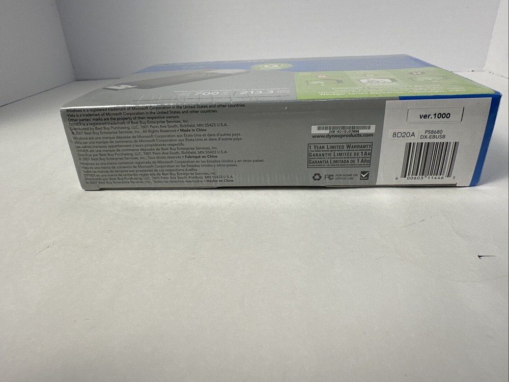 Dynex Enhanced Wireless G USB Network Adapter. New In The Box.