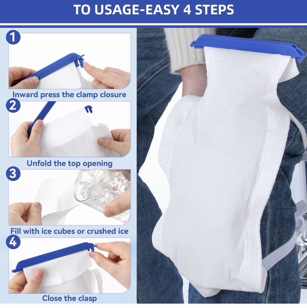 4 New Large Soft Reusable Ice Packs