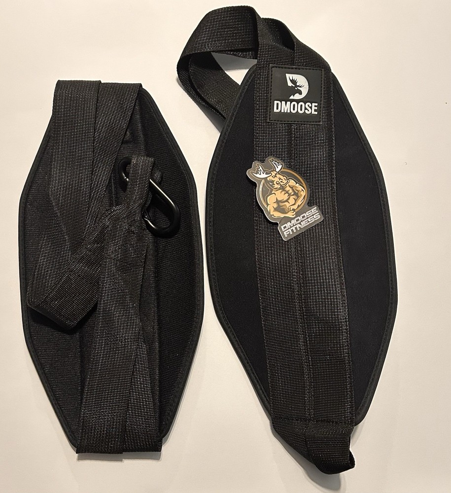 DMOOSE Ab Straps Black Padded Arm Support Strong Comfortable Abdominal Exerciser