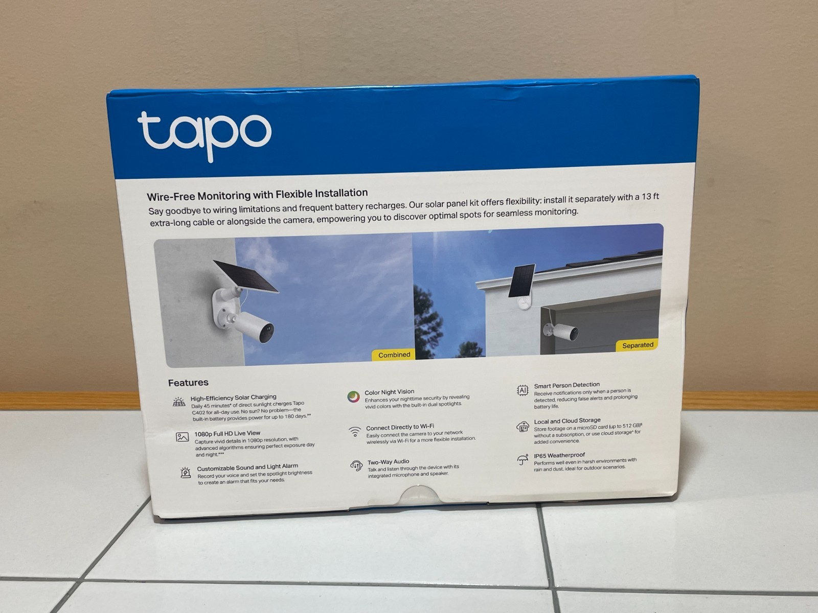 Tapo Outdoor Camera Tapo C402 KIT – Solar Powered 1080P – White
