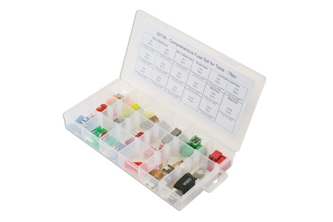 Connect 30158 Comprehensive Fuse Set For Tesla 78pc