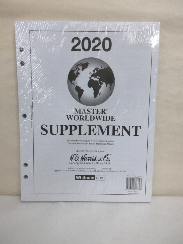 2020 H.E. Harris Master Worldwide Stamp Supplement Whitman Publishing