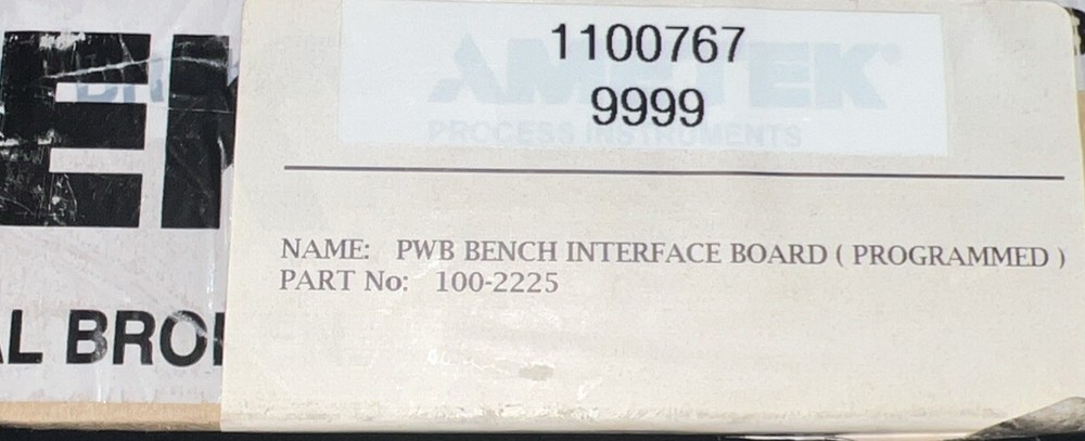 AMETEK 100-2225 PWB PROGRAMMED BENCH INTERFACE PCB CIRCUIT BOARD