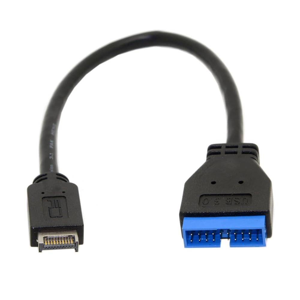 USB 3.1 Front Panel Header to USB 3.0 20Pin Header Extension Cable 20cm for A...