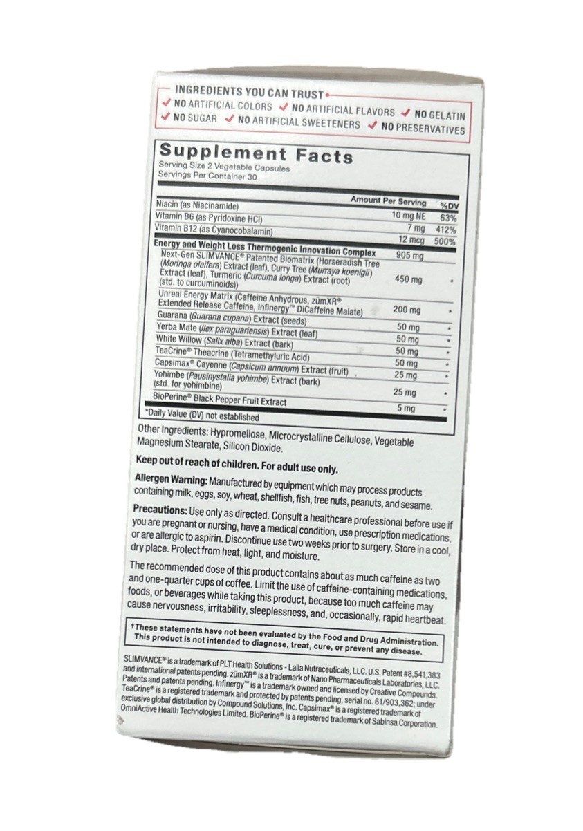 Force Factor LEANFIRE Next-Gen SlimVance Thermogenic Fat Burner 60 Caps 01/28+