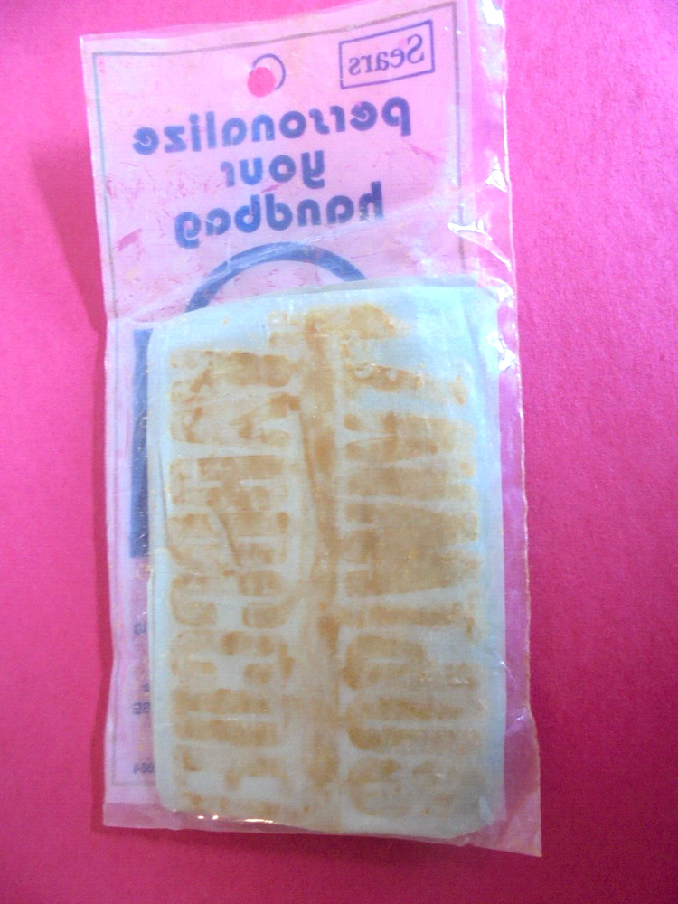Vintage SRC Sears, Roebuck Co. Personalize Your Handbag Initials Kit