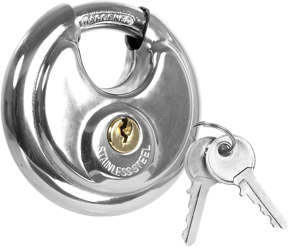FJM Security Disc Padlock SX-797 2 Flat Keys,  New