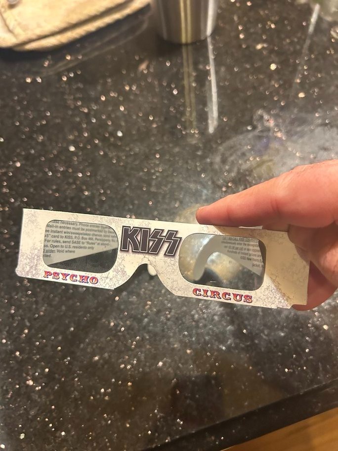 1998 KISS 3-D Glasses Psycho Circus Tour  Rare Concert