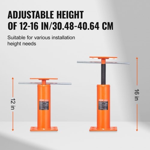 House Floor Jacks 2 Pack 1216 Height Range 9700 lbs Max Load Capacity