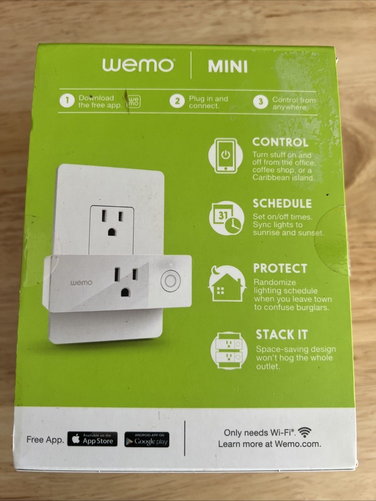 WeMo WiFi Enabled Mini Smart Plug - White (F7C063)