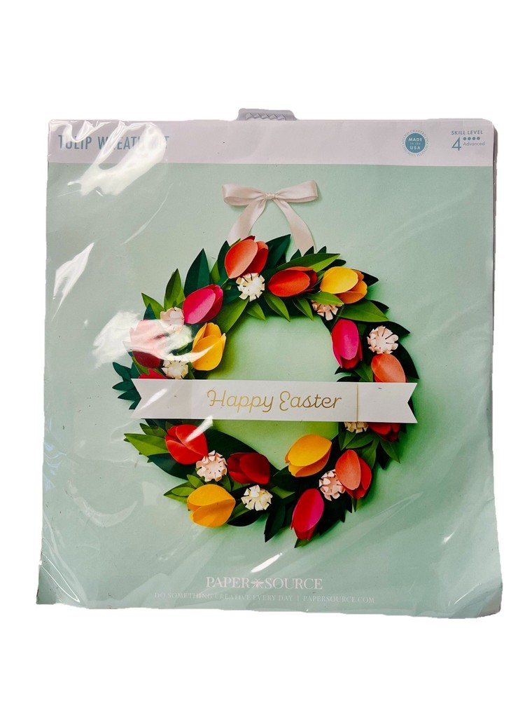 Paper Source Tulip Easter Wreath Kit NEW