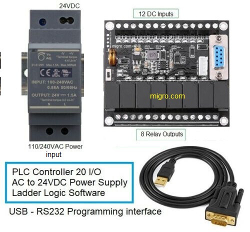 PLC Starter Kit Ladder Logic Professional Programmable Controller in Outdoor Box