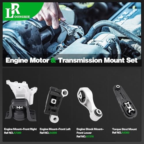 Engine Motor and Trans Mount Kit Compatible with Juke A7380 A4360 A7376 A4309