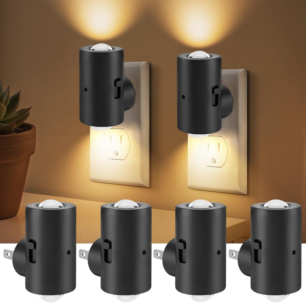 LED Night Lights Plug into Wall,Dimmable in Compact, Warm White