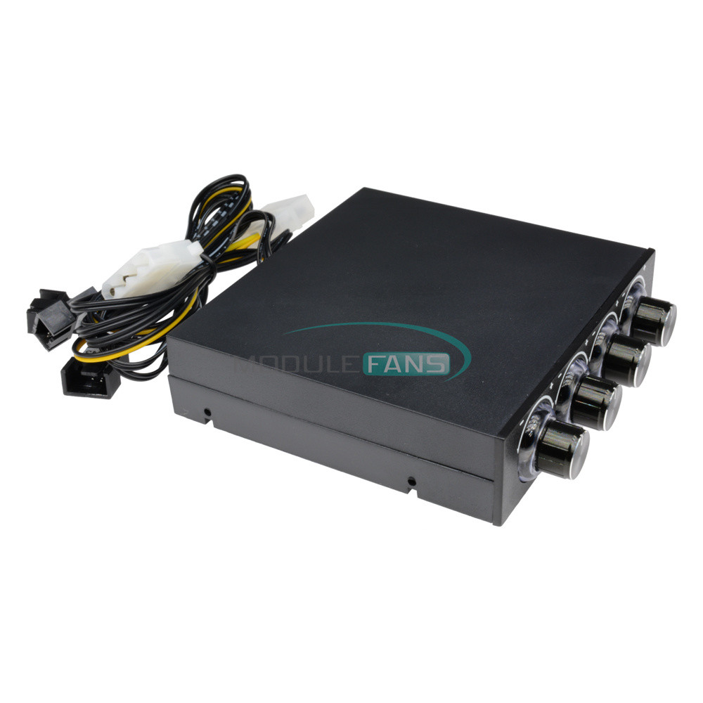 3.5inch PC HDD CPU 4 Channel Fan Speed Controller Led Cooling Front Panel