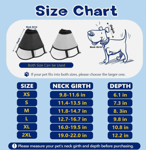 Comfortable Soft Cone Collar After Surgery for Small/Medium Dog