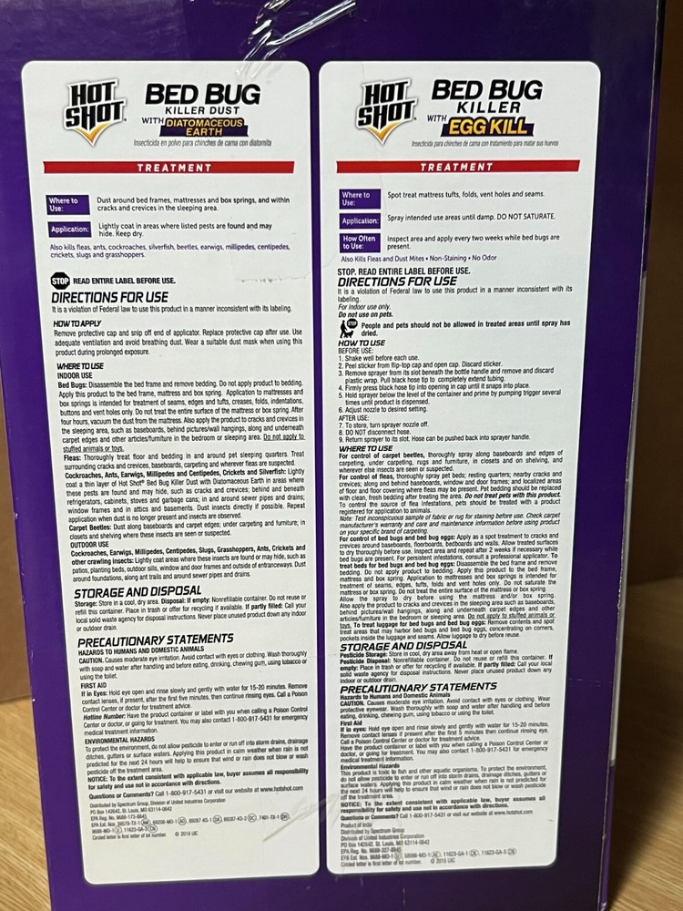Hot Shot Bed Bug Treatment Kit For Insects
