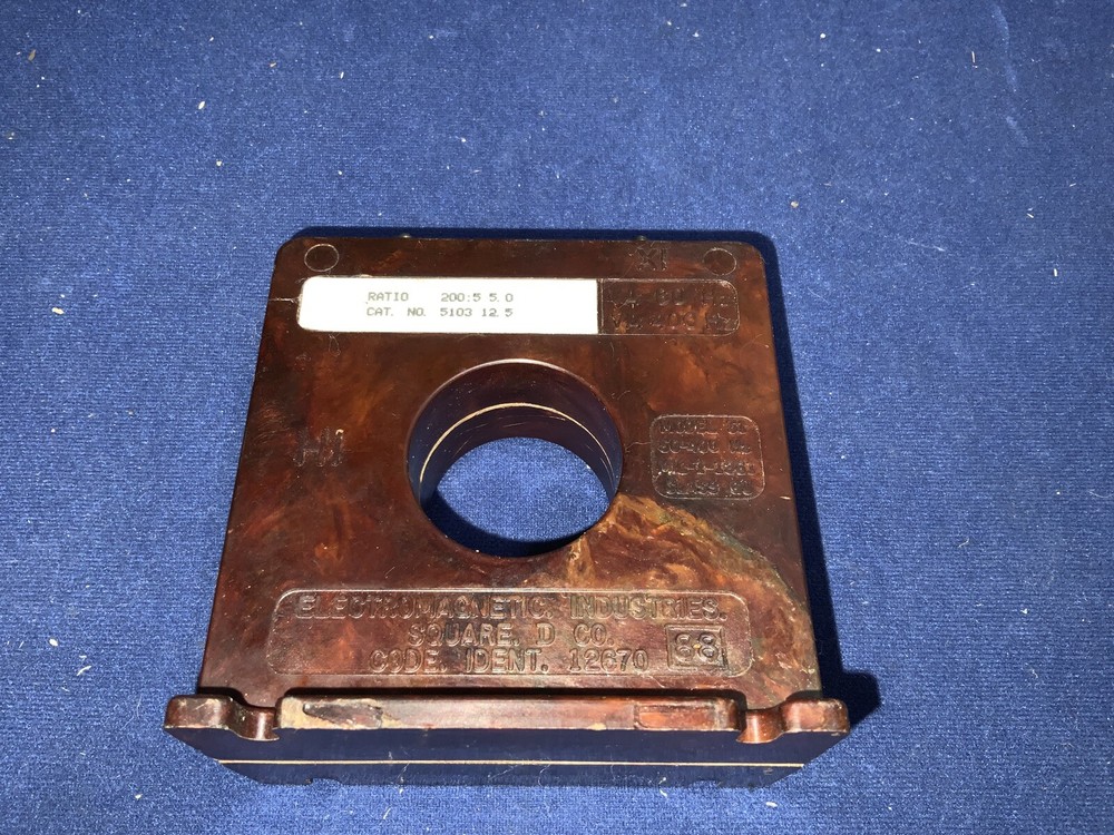 ELECTROMAGNETIC INDUSTRIES SQUARE D 12670 CURRENT TRANSFORMER