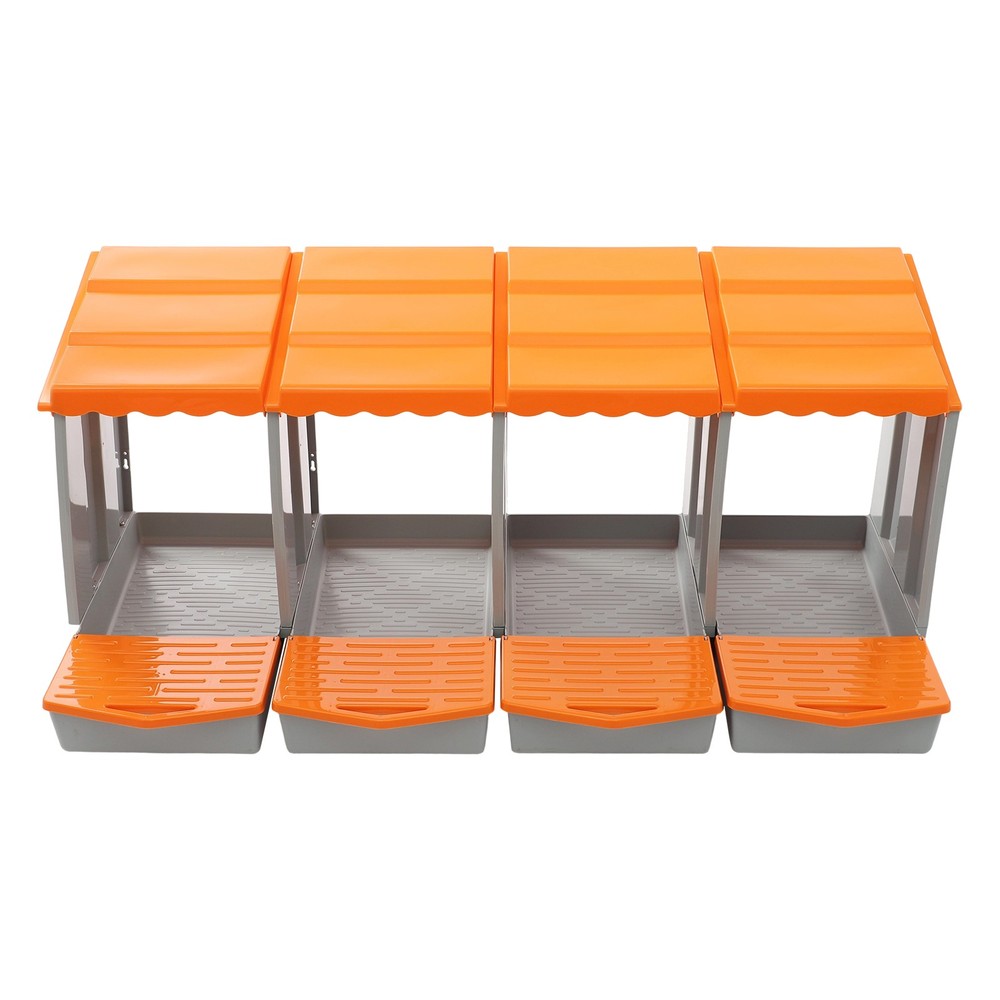 Chicken Laying Box Modern 4-Compartment Chicken Nesting Box with Egg Collection