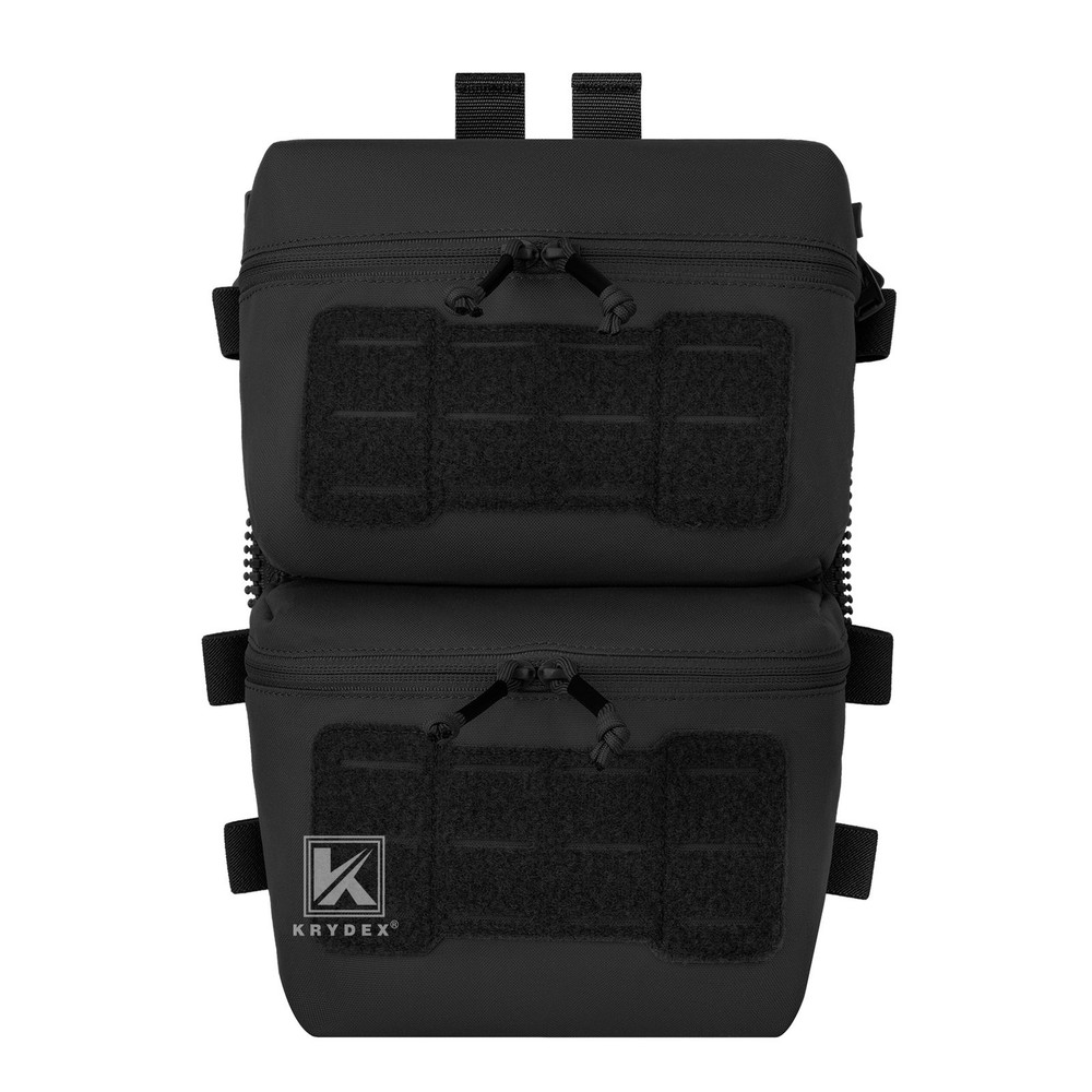 Krydex Tactical Back Panel Double Pouch Assault Zip Modular Backpack for V5 vest