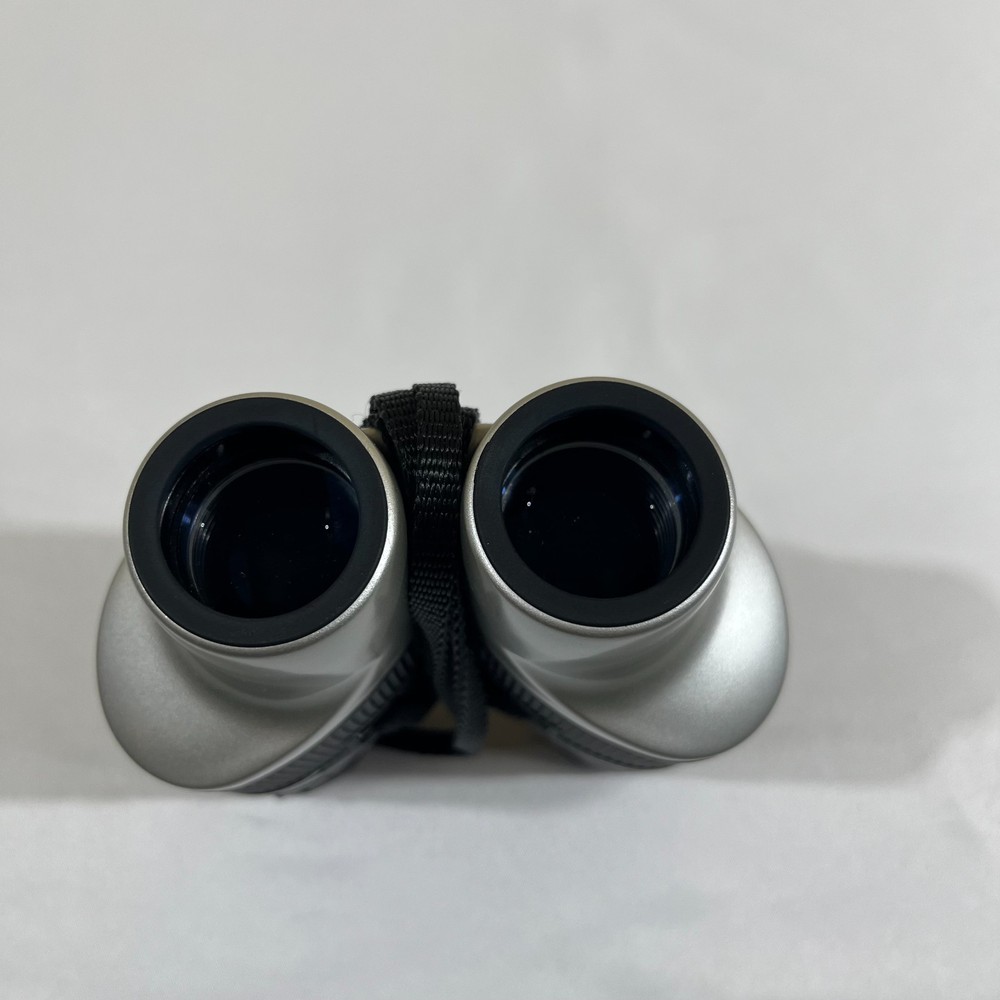 Shark 7-15x25 Compact Zoom Binoculars Silver & Black with Case Gorpcore High Tec