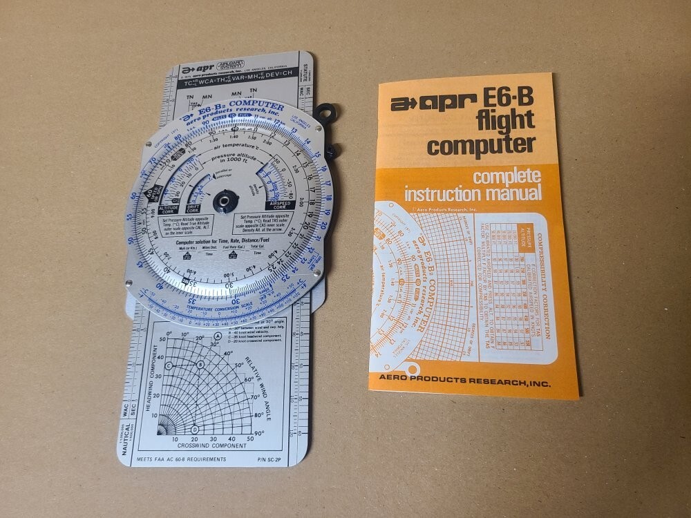 Vintage APR E6-B Flight Computer Complete Instruction Manual
