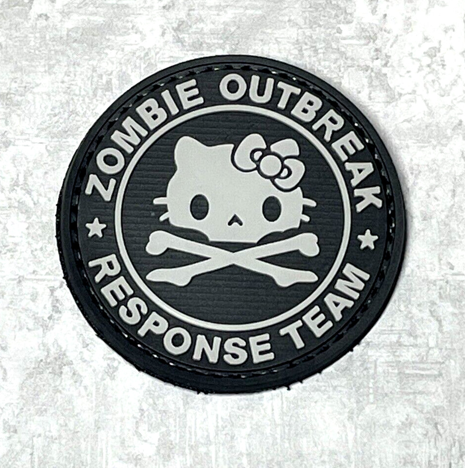 Zombie Outbreak Response Team Hello Kitty Gun Tactical PVC Patch, Morale Patch