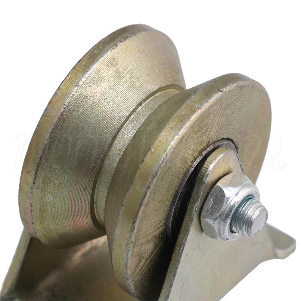 4pcs Sliding Gate Wheels Caster Heavy Duty Rigid Caster with Bracket