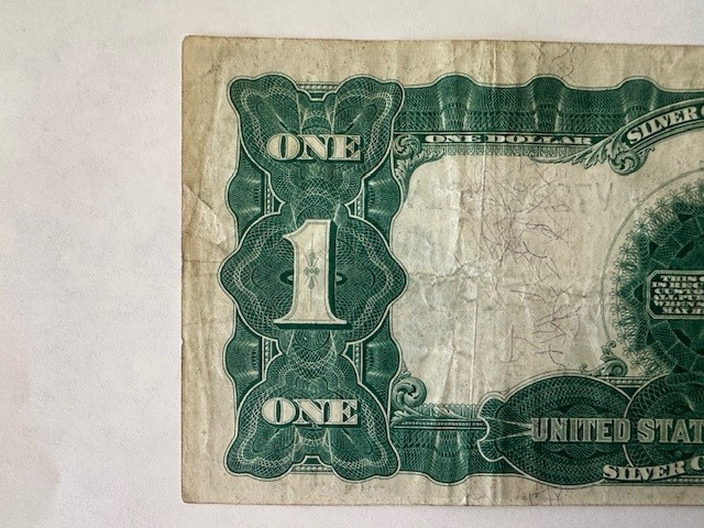 1899 $1 black eagle silver certificate Teehee Burke