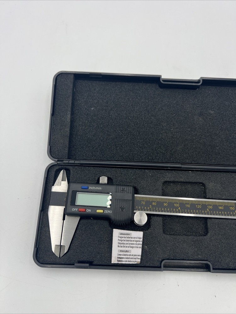 Electronic 6.1-Inch Digital Caliper with LCD Readout and Storage Case