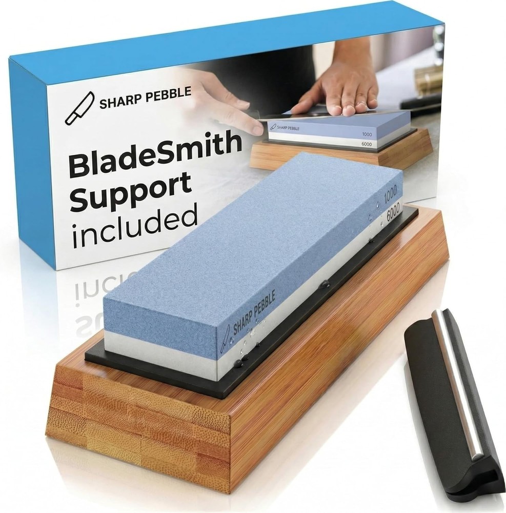 Whetstone Knife Sharpening System – 1000/6000 Grit Whetstone Knife Sharpener ...