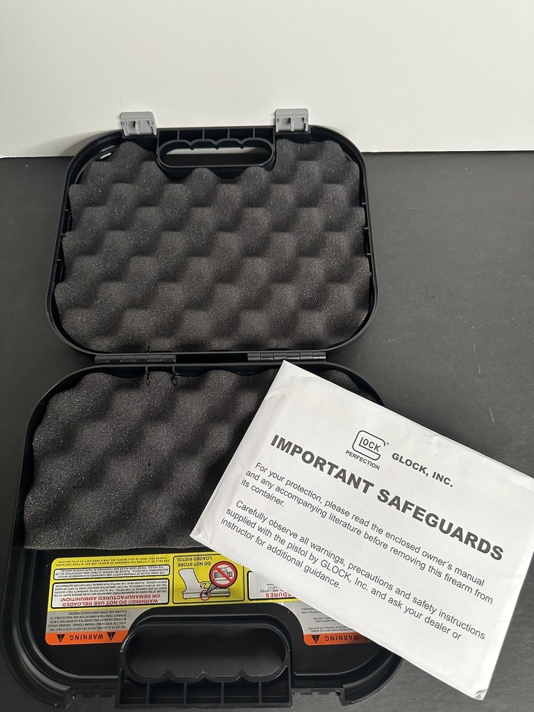 Glock G19 Hard Plastic Case Box GEN 5 W/ Sealed Envelope with Papers