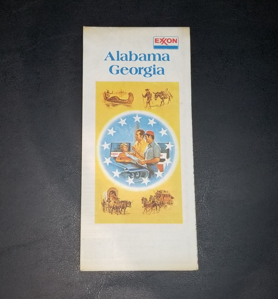 Alabama & Georgia 1976 Road Map Exxon