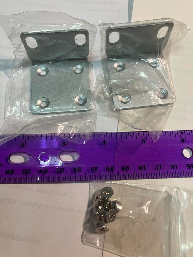 Rackmount bracket set -measure 1-11/16" long, includes 8 screw set.