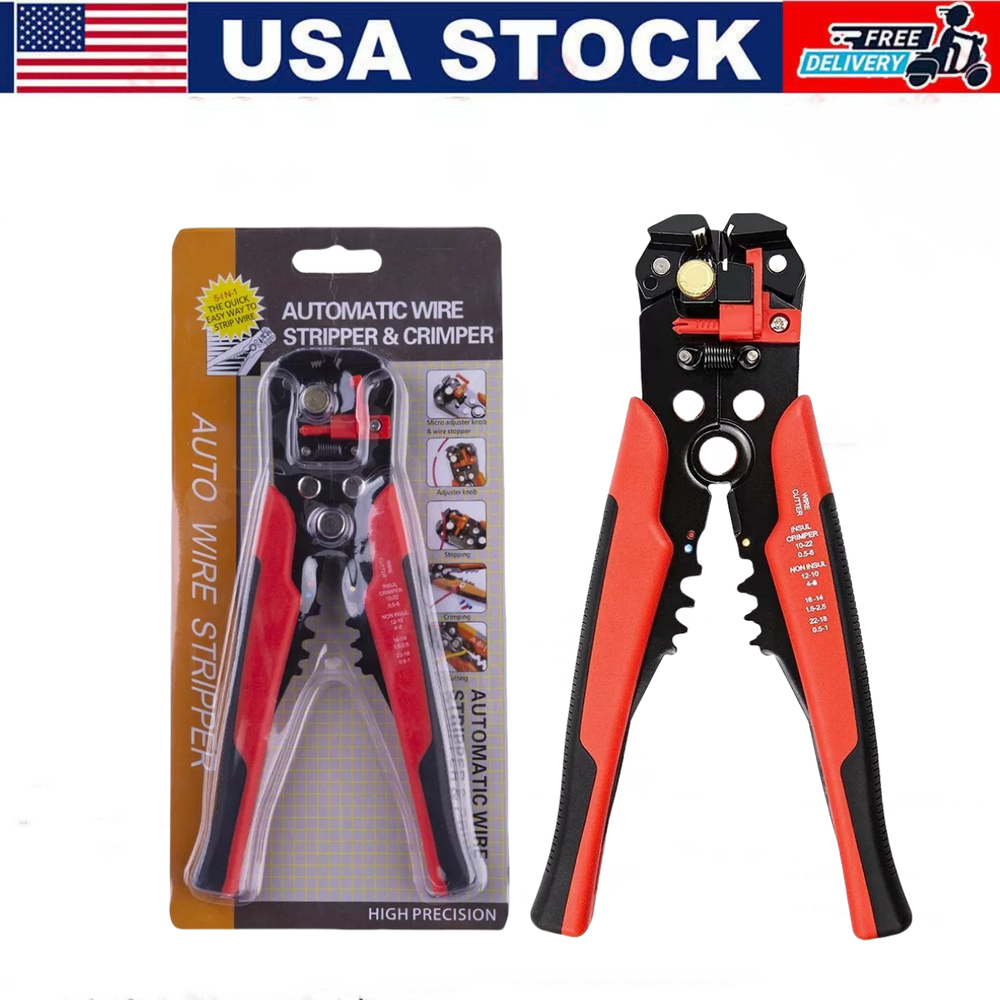 MultiPurpose Electrical Wire Stripping Tool 8", Crimper Pliers Insulated Cutter