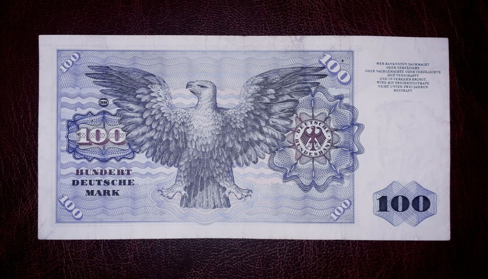 Germany "Federal" 100 mark banknote,1970year (normal condition)