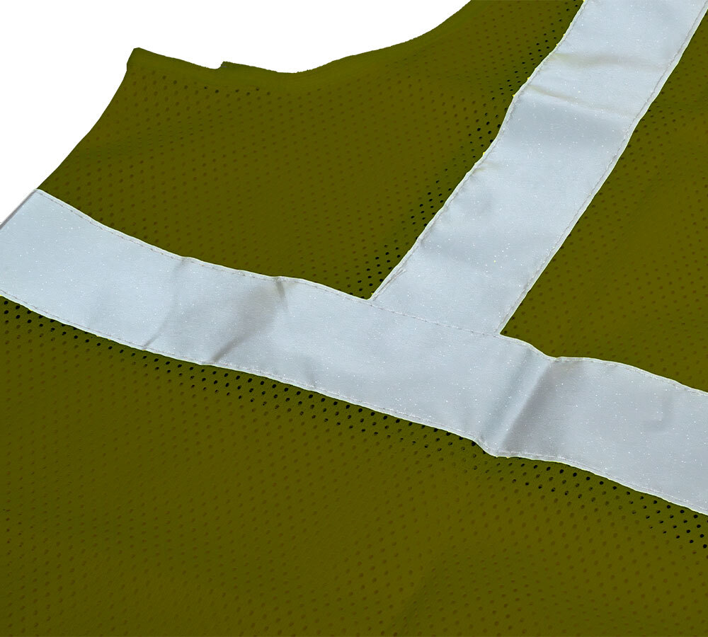 High Visibility Lime Yellow Reflective Safety Vest (M) for Men - Type R Class 2