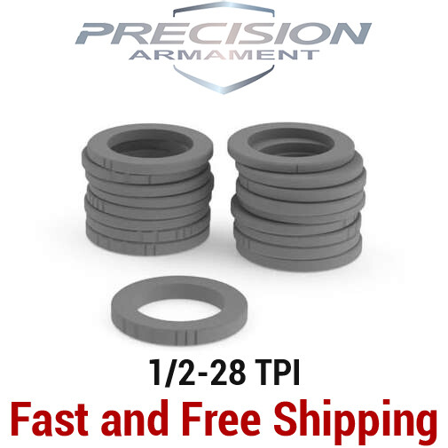 Precision Armament Accu-Washer Muzzle Device Alignment System 1/2-28 Thread 18pk