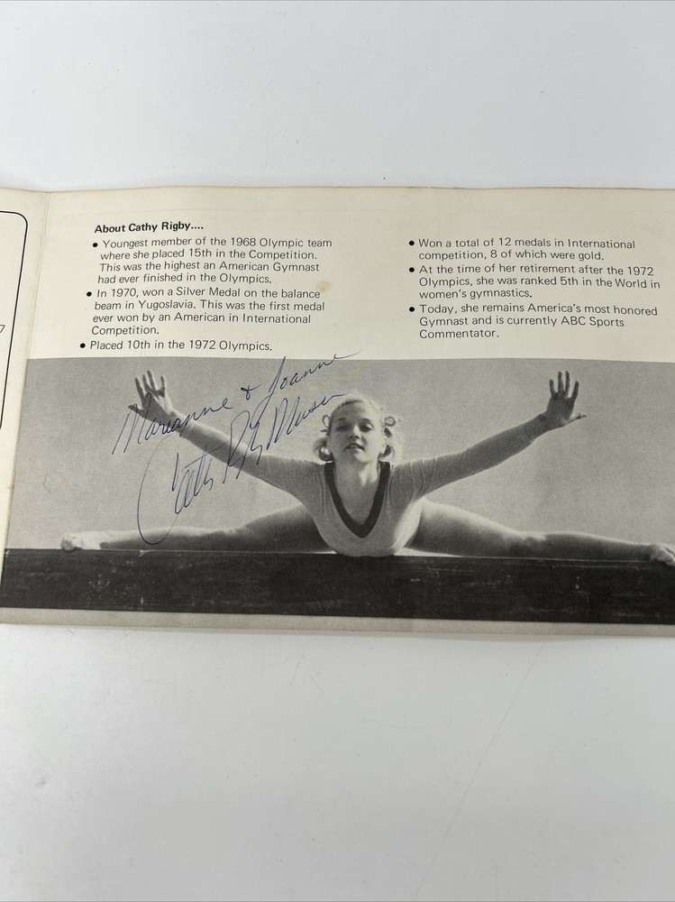 IBM Junior Watson Trophy Dinner 1977 Program Signed by Cathy Rigby Kingston NY