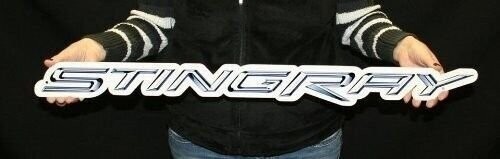 C7 Corvette Stingray Script Metal Sign - 32inch